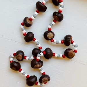 Ohio state buckeye necklace